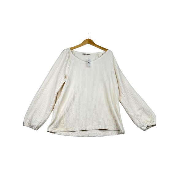 LOFT Tops - NEW Loft Long Sleeve Blouse‎ size XL White